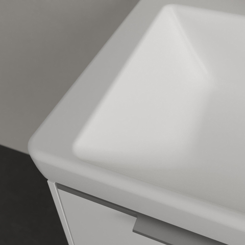 Villeroy & Boch Subway 3.0 lavabo - 65x47x16.5cm - 1 trou de robinet - stone white mat SW701565