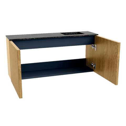 Mondiaz JOYA-DLUX 90cm meuble de salle de bains - couleur Chêne - Vasque FAYE position Droite 1 trou de robinet couleur Lava. SW1422067