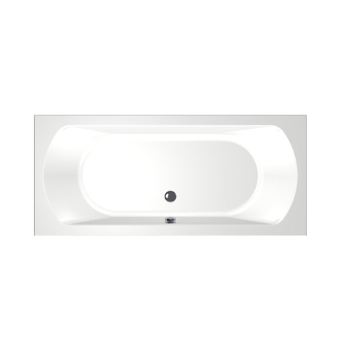 Xenz Lagoon Baignoire duo - 180x80x53 - bonde au milieu - acrylique - blanc SW103175