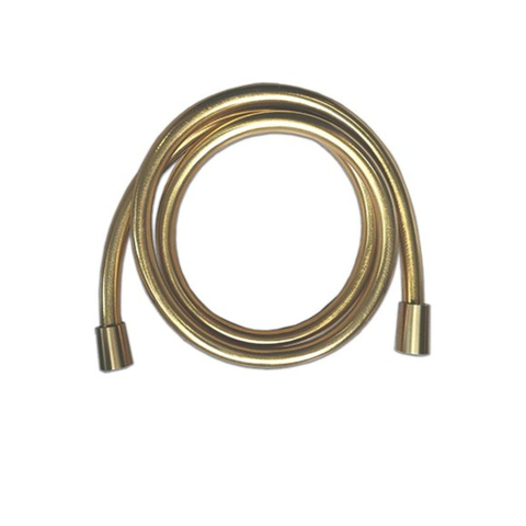 Fortifura Calvi Inbouw Regendoucheset - thermostatisch - wandarm - glijstang - 30cm - hoofddouche - ronde handdouche - gladde doucheslang - PVD - geborsteld messing (goud) SW1412079