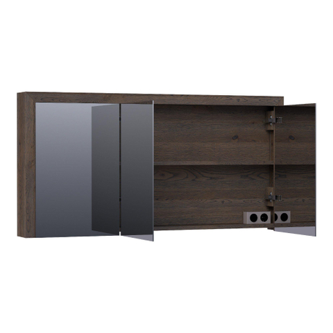 BRAUER Rise armoire de toilette – 139 x 70 x 15 cm – sans éclairage – Chêne noir SW371812