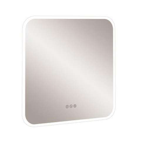 Crosswater Svelte Spiegel - 60x60cm - met LED verlichting rondom - aluminium (zilver) SW487439