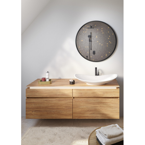 Villeroy & Boch My Nature opzetwastafel - 81x41cm - zonder kraangat - zonder overloop CeramicPlus - White Alpine (glans wit) 0124330