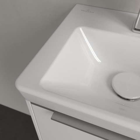Villeroy & Boch Subway 3.0 fontein - 37x30.5x13.5cm - met 1 kraangat - zonder overloopgat CeramicPlus - White Alpine (glans wit) SW701248
