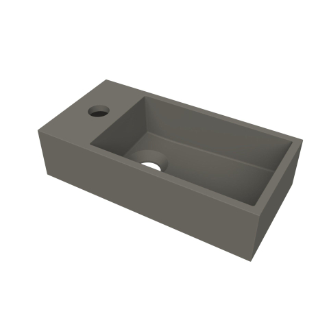 Arcqua Flair lave-mains - 36x18x9cm - quartz - trou robinet gauche - quartz gris mat SW1474776