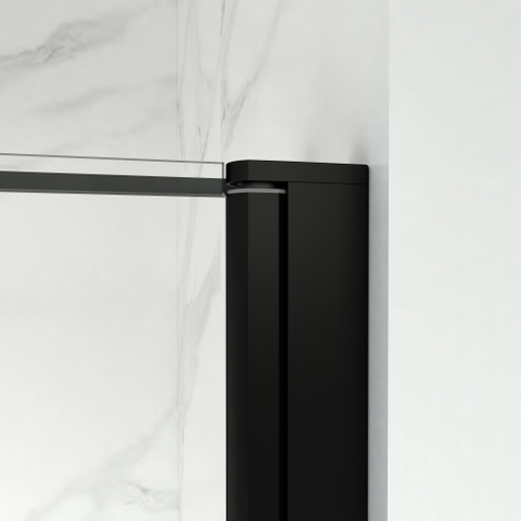 Fortifura Galeria Cabine de douche - 80x90x200 - Profil - verre de sécurité - anticalcaire - noir mat SW1224935