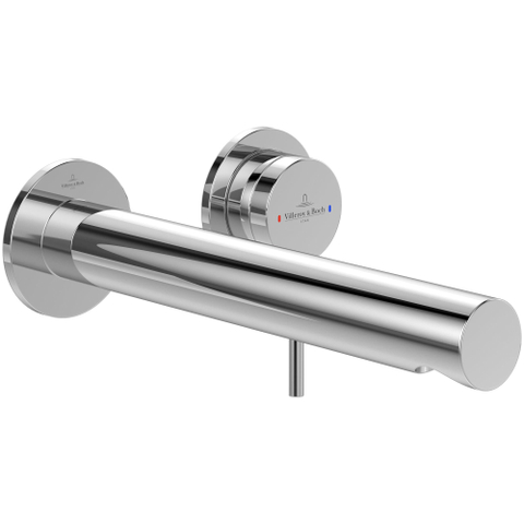 Villeroy & Boch Loop & Friends wastafeluitloop set - wandmontage - hoogglans chroom SW974316