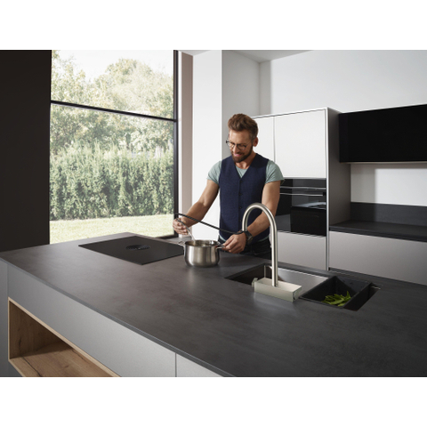 AXOR One afbouwdeel thermostaatmodule 3F BB RVS-look SW1567408