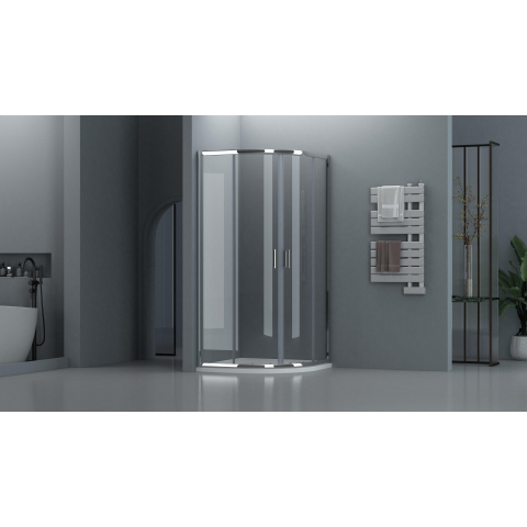 Adema Dawn Douchecabine - 90x90x185cm - kwartrond - chroom SW1381729