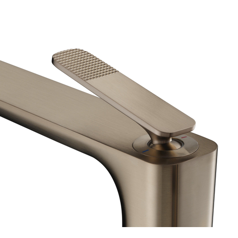 Hansgrohe Axor Citterio C afbouwdeel v. vrijstaande badkraan m. omstel m. handdouche en cubic cutvloermontage. voorsprong 19.4cm - brushed bronze SW1152003