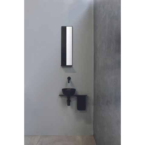 INK Otello XS vasque à poser - 24x24x12cm - porcelaine noir mat SW411447