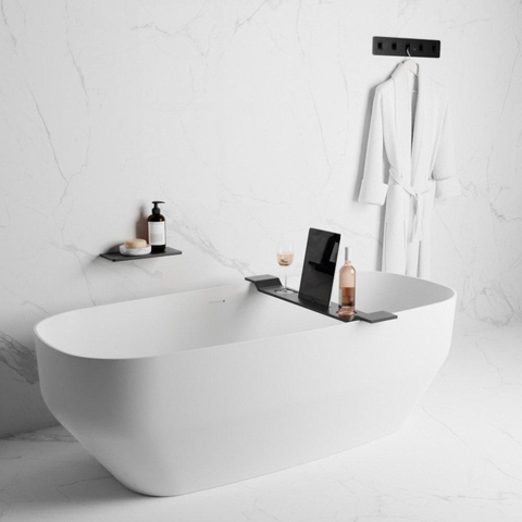 Mondiaz Easy Plancet - 14x31x1.2cm - lavabo à poser - Solid Surface - Urban mat SW644658