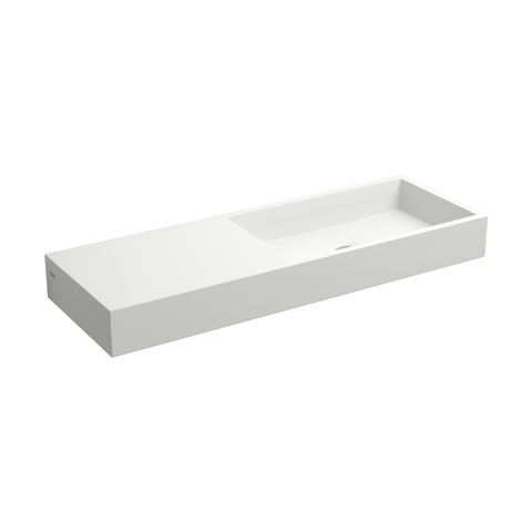 Clou Mini Wash Me lave-mains 56x19cm gauche sans bonde Aluite Blanc mat SW9322