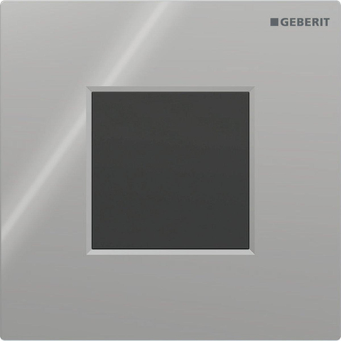 Geberit Type01 urinioir bedieningsplaat - batterij - vierkant - glans chroom SW1237062