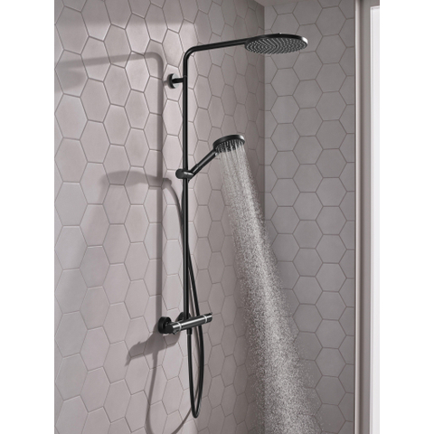 Hansgrohe Raindance Select S - select Regendoucheset - thermostaat - hoofddouche 24cm - mat zwart SW297615