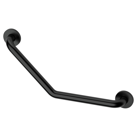 Haceka Kosmos Comfort Wall Barre d'appui de baignoire - 55cm - angle - noir mat SW1245286