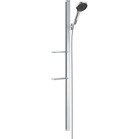 Hansgrohe RainFinity Glijstangset - met 130 - 3jet - handdouche - met zeepschaal - 150cm - met doucheslang - 160cm - ecosmart - hoogglans chroom SW358888