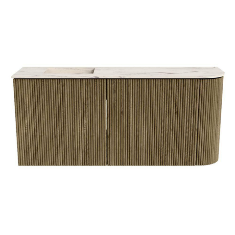 Mondiaz JOYA-DLUX 91.6cm toiletmeubel - ronding rechts kleur Dusk - Wastafel FAYE positie Links 1 kraangat kleur Nata. SW1425929