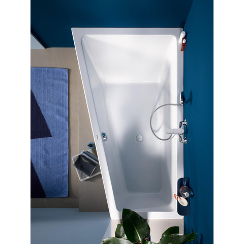 Duravit No.1 Bad offset - 160x85cm hoek links - wit glanzend SW723717