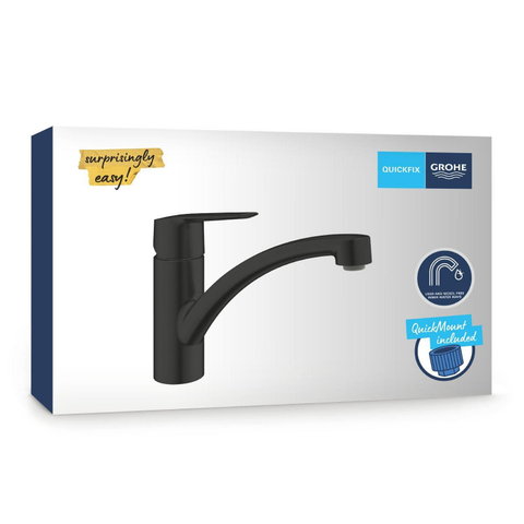 Grohe Start Keukenkraan - 1-gats - voorsprong 22.7cm - matte black (mat zwart) SW924871