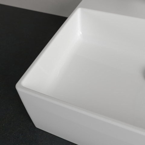 Villeroy & Boch memento 2.0 opzetwastafel - 50x42cm - met 1 kraangat - zonder overloop CeramicPlus - White Alpine (glans wit) SW156559