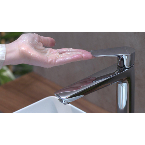 Hansgrohe Talis e 1 greeps wastafelkraan - 240 PopUp - trekwaste - hoogglans chroom SW28987