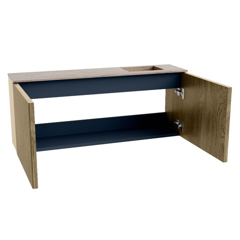 Mondiaz JOYA-DLUX 100cm toiletmeubel - kleur Dusk - Wastafel FAYE positie Rechts Zonder kraangat kleur Saba. SW1426069