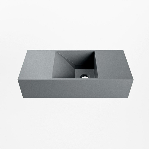 MONDIAZ TYNE lave-mains - 50x23x12cm - vasque droite - sans trou robinet - plata (argent) SW1026167
