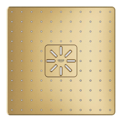 Grohe Rainshower SmartActive 310 Cube Hoofddouche - 31x 31cm - 2 straalsoorten - wandarm 43cm - brushed cool sunrise (goud) SW484578
