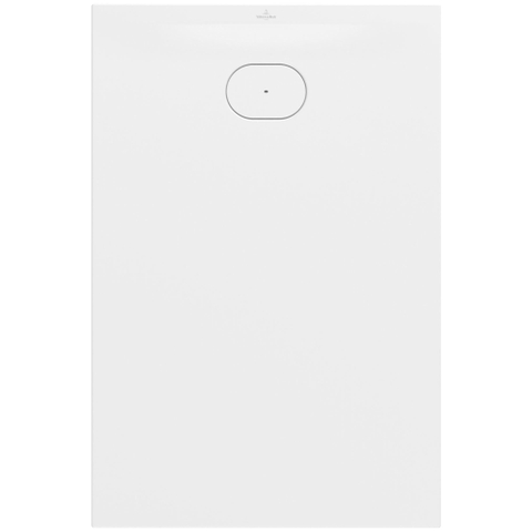 Villeroy & Boch Ecora douchebak - 120x80x3.5cm - afvoer korte zijde - stone white (wit) SW1558947