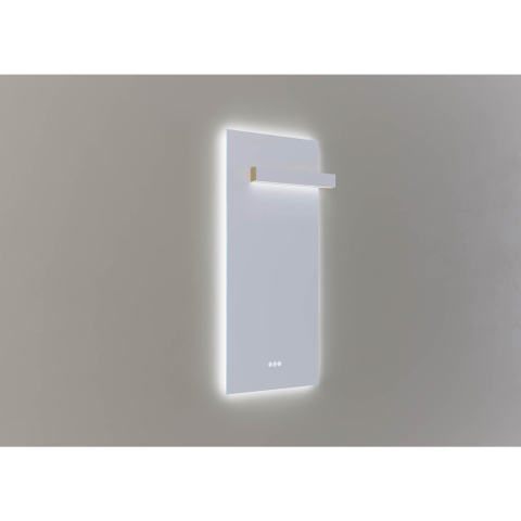 Thebalux M23 spiegel – 50x110 cm – indirecte LED rondom – instelbare lichtkleur, dimbaar – Zwart mat SW1116540