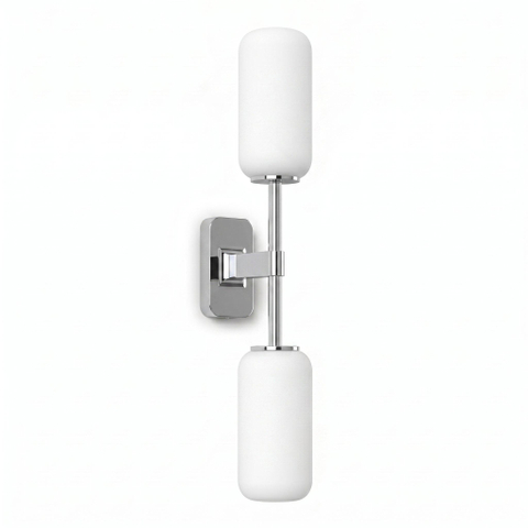 Astro Tacoma Twin Wandlamp/Plafondlamp - 230V - IP44 - cilinder - wit glas - chroom SW1569663