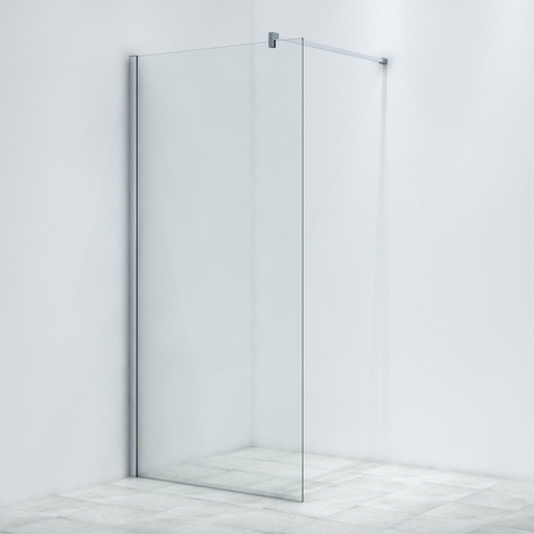 Marenza Bellini Douche à l'italienne - 100x200cm - verre clair - chrome SW1008