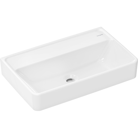 Hansgrohe Xanuia Q Wastafel/Fontein - 60x37cm - inbouw - zonder kraangaten - zonder overloop - glans wit SW1165095