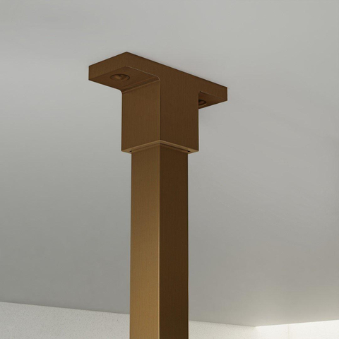 Fortifura Galeria Douche à l'italienne - 80x200cm - Fumé - Bras plafond - Cuivre brossé SW957641