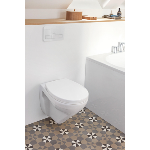 Villeroy & Boch Viconnect 2 knops bedieningsplaat - glas - Glass White (glans wit) GA40566