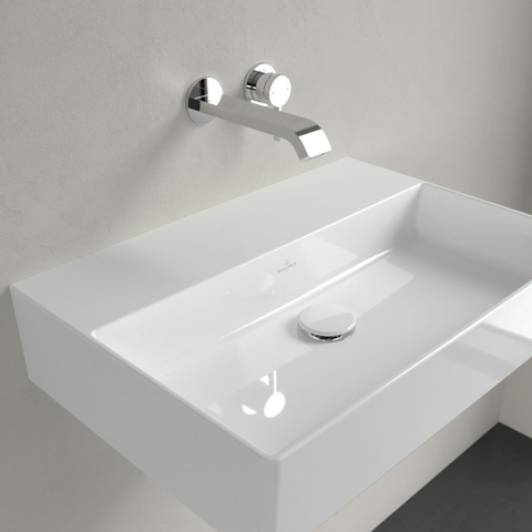Villeroy & Boch memento 2.0 wastafel onderzijde - geslepen - 60x42cm - zonder overloop - zonder kraangat - White Alpine (glans wit) SW358425
