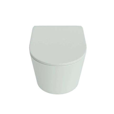Mondiaz LAVIE WC suspendu – sans bride – 36 x 53 cm – avec abattant softclose – Greey (vert clair/gris) SW1208674