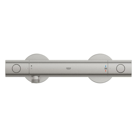 GROHE Grohtherm 800 Cosmopolitan douchethermostaat - 15cm - met koppelingen - supersteel (rvs) SW1477605