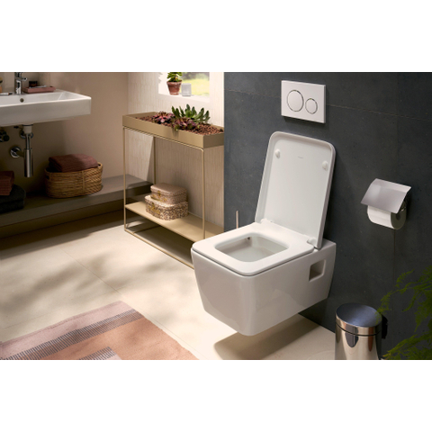 Hansgrohe AddStoris Q closetrolhouder - met klep - hoogglans chroom SW651136