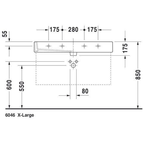 Duravit Vero wastafel 100x47 cm. met 1x kraangat wit 0305315