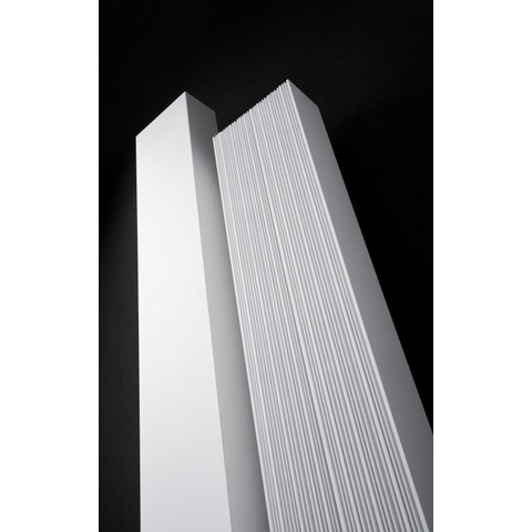 Vasco Beams Mono designradiator aluminium verticaal 1800x150mm 671W - aansluiting 0066 wit structuur (S600) SW237021