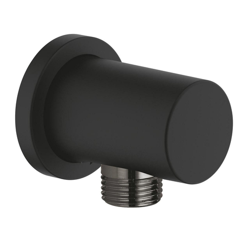 Grohe Rainshower Wandaansluitbocht - 1/2 - rond - phantom black (zwart) SW901516
