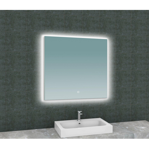 Wiesbaden Soul Spiegel vierkant - met LED dimbaar en spiegelverwarming - 80x80cm SW411997