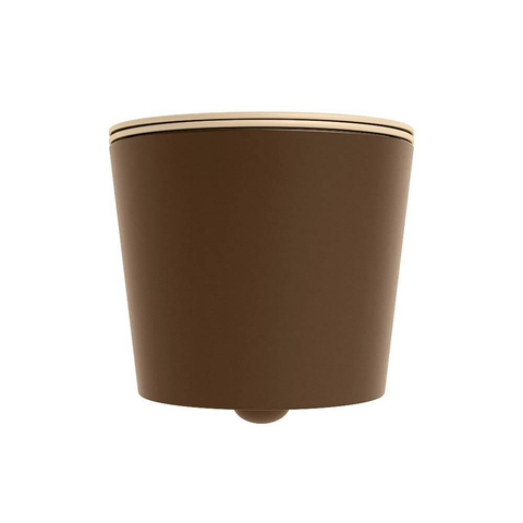 Mondiaz LAVIE WC suspendu – sans bride – 36 x 53 cm – avec abattant softclose – Rust (brun), abattant Sand (beige) SW1208775