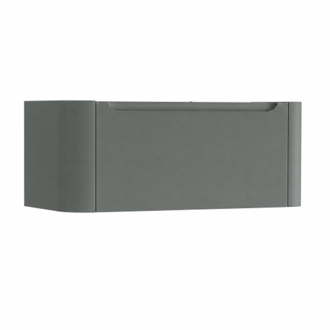 H&R badmeubelen Juice Wastafelonderkast - 100x45x40cm - afgeronde hoeken - 1 lade - geïntegreerde greep - petrol mat SW867497