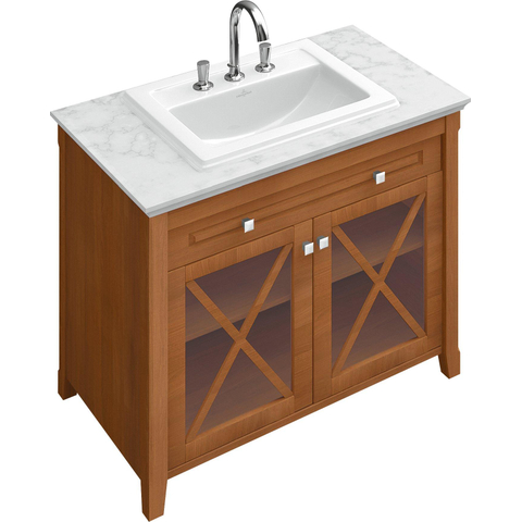 Villeroy & Boch Hommage opbouw wastafel - 63x52cm c+ - White Alpine (glans wit) 0108707