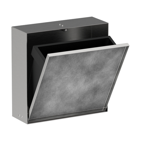 Hansgrohe XtraStoris Rock Poubelle - 30x30x10cm - porte carrelable - brushed stainless steel SW1590321