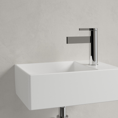 Villeroy & Boch memento 2.0 fontein - 40x26cm - 1 kraangat - zonder overloop - Stone White (mat wit) SW336069