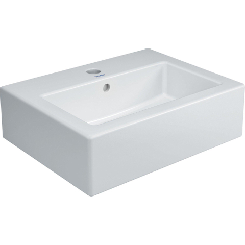 Duravit Vero Fontein - geslepen - met kraangat - met overloop - 45x35cm - met wondergliss - inclusief bevestiging - wit 0300307
